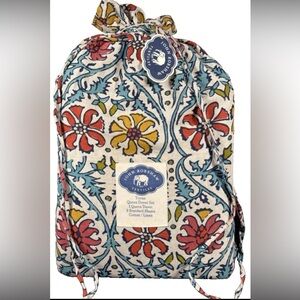 John Robshaw Yuvan Queen Duvet Cover Set Cotton Linen Floral Block Print 3 PC